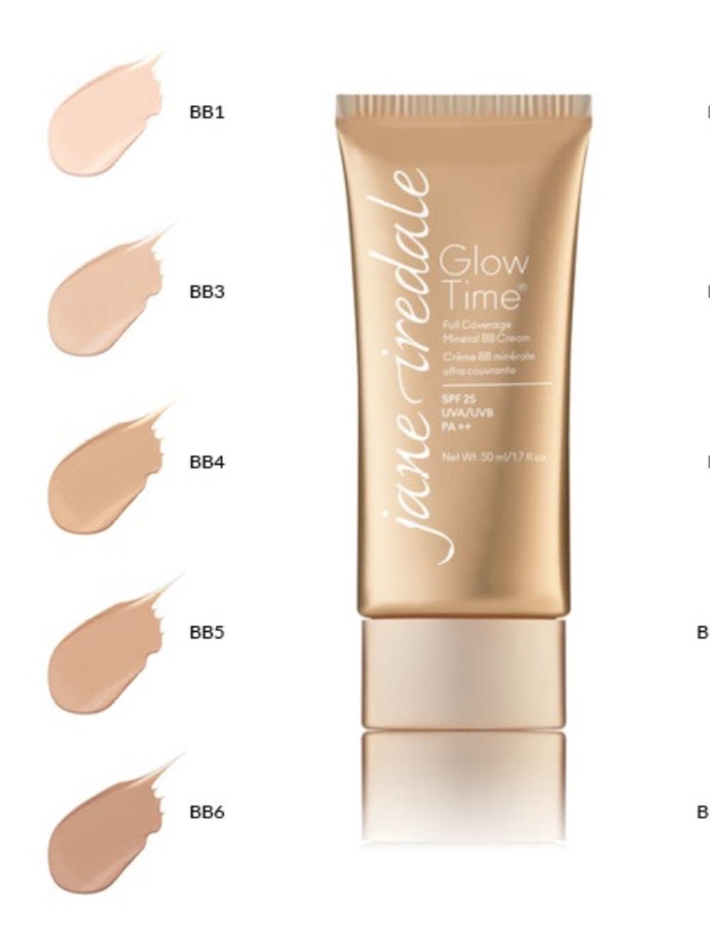 Jane Iredale Glow Time Full Coverage Mineral BB Cream-BB3 - Picture 2 of 3